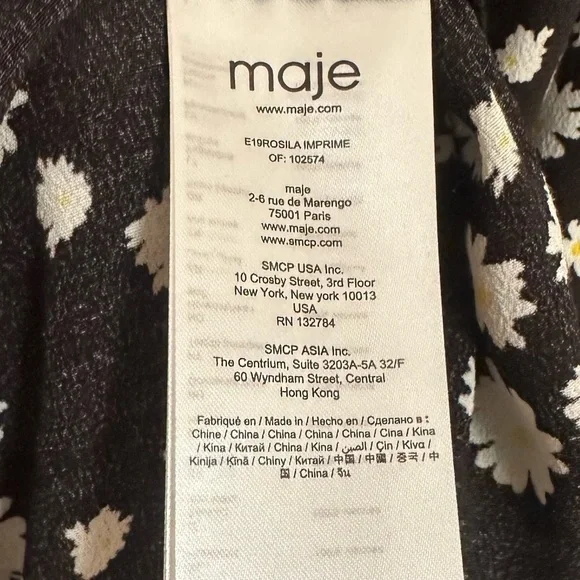 Maje Black and White Floral Maxi Dress - Picture 12 of 14